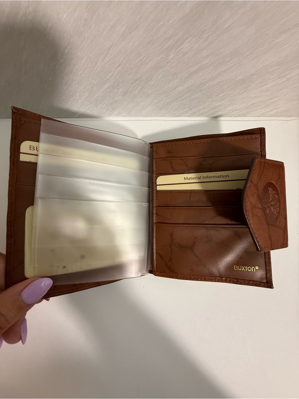 Vintage Buxton Heiress Cardex Leather Wallet NWT Box Mahogany - Picture 7 of 13